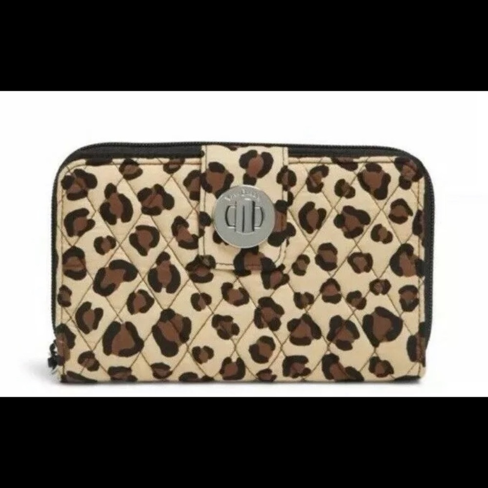 Vera Bradley Turnlock Wallet Leopard NWT